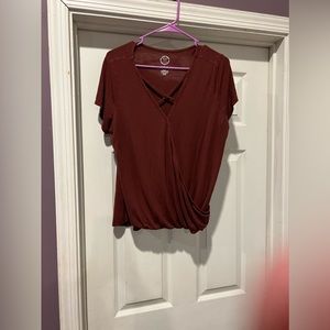 Large burgundy shirt